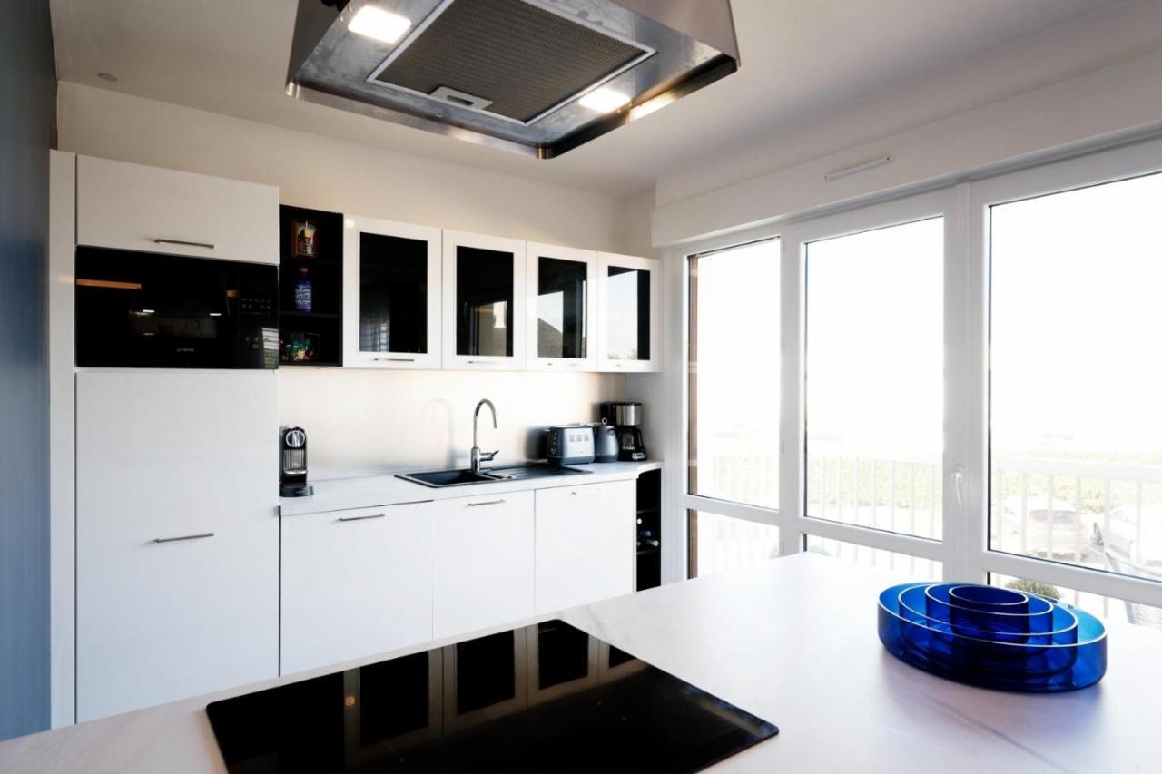 Le Luxe & Votre Vue Mer A Ouistreham Riva Bella Eksteriør billede